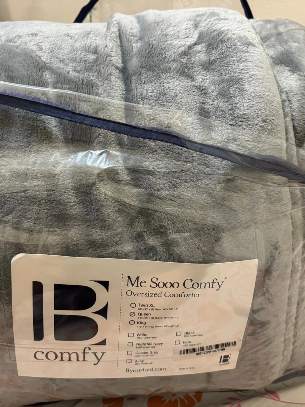 Grey Comforter - Plush Home Bedding
